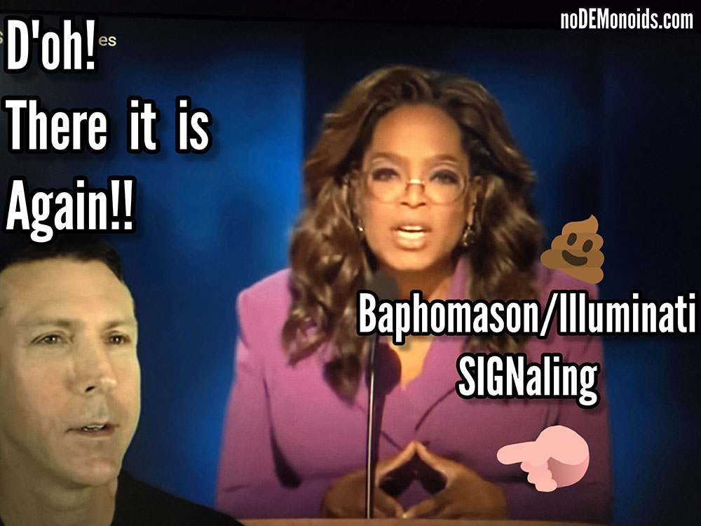 2024 Democratic National Convention Freak Show Oprah Winfrey baphomason SIGNaling to the Illuminati