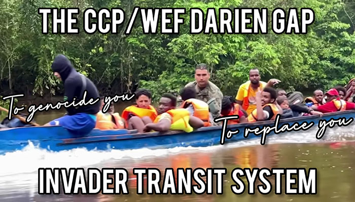 The CCP/WEF/IOM Darien Gap INVADER Transit System: To GENOCIDE you. To REPLACE you.