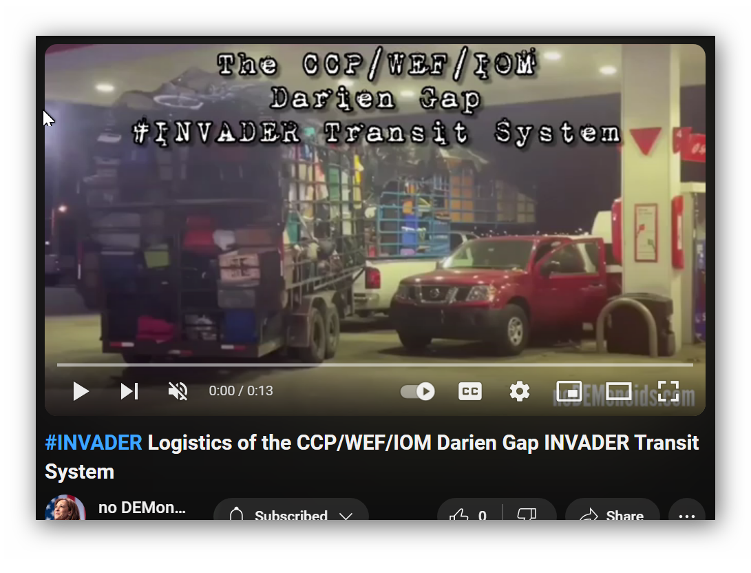 The CCP/WEF/IOM Darien Gap INVADER Transit System logistics to invade, genocide & replace Americans